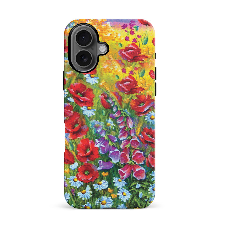 iPhone 16 Botanicals Painted Flowers Phone Case