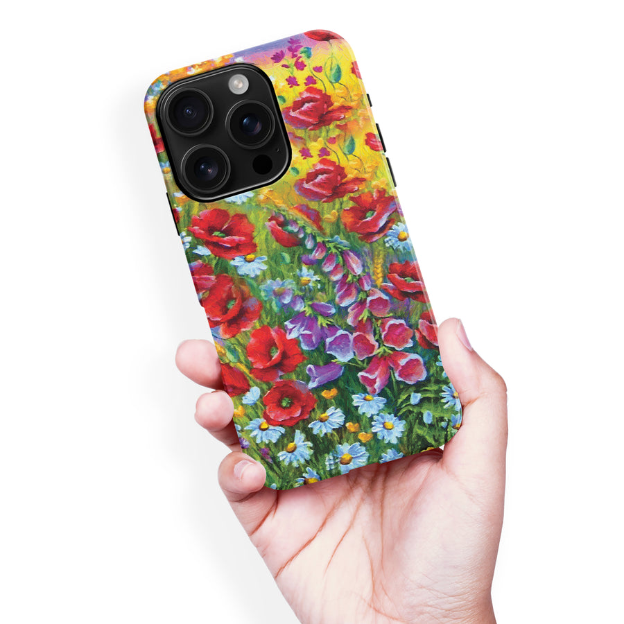 iPhone 16 Pro Max Botanicals Painted Flowers Phone Case