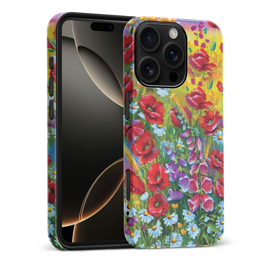 iPhone 16 Pro Max Botanicals Painted Flowers Phone Case