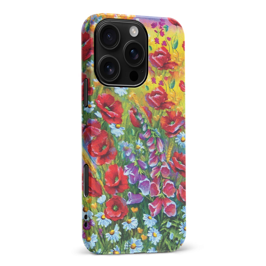 iPhone 16 Pro Max Botanicals Painted Flowers Phone Case