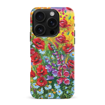 iPhone 16 Pro Max Botanicals Painted Flowers Phone Case