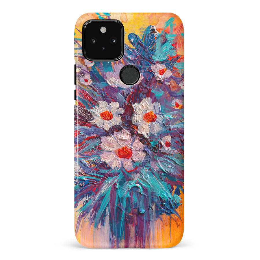 Google Pixel 5 Botanicals Painted Flowers Phone Case