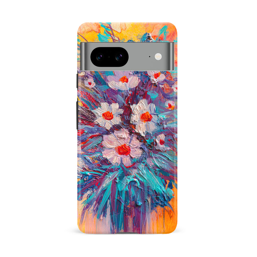 Google Pixel 8A Botanicals Painted Flowers Phone Case