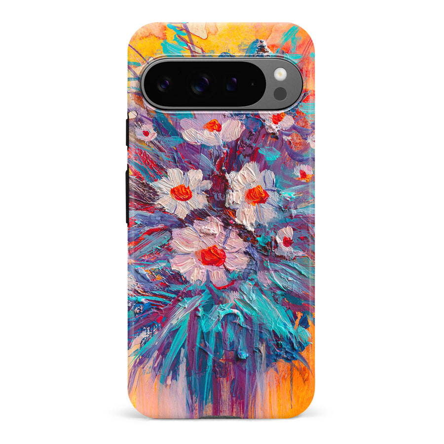 Google Pixel 9 Pro Botanicals Painted Flowers Phone Case