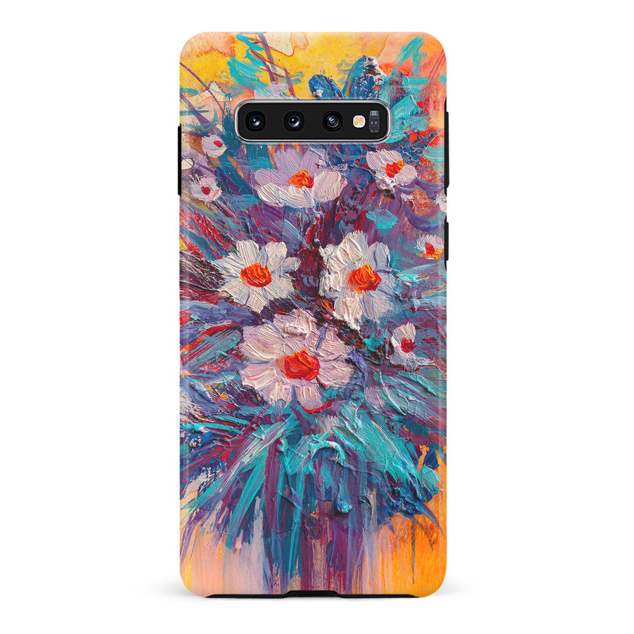 Samsung Galaxy S10 Botanicals Painted Flowers Phone Case