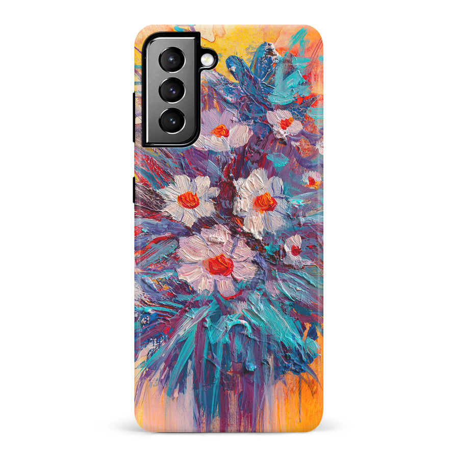 Samsung Galaxy S21 Plus Botanicals Painted Flowers Phone Case