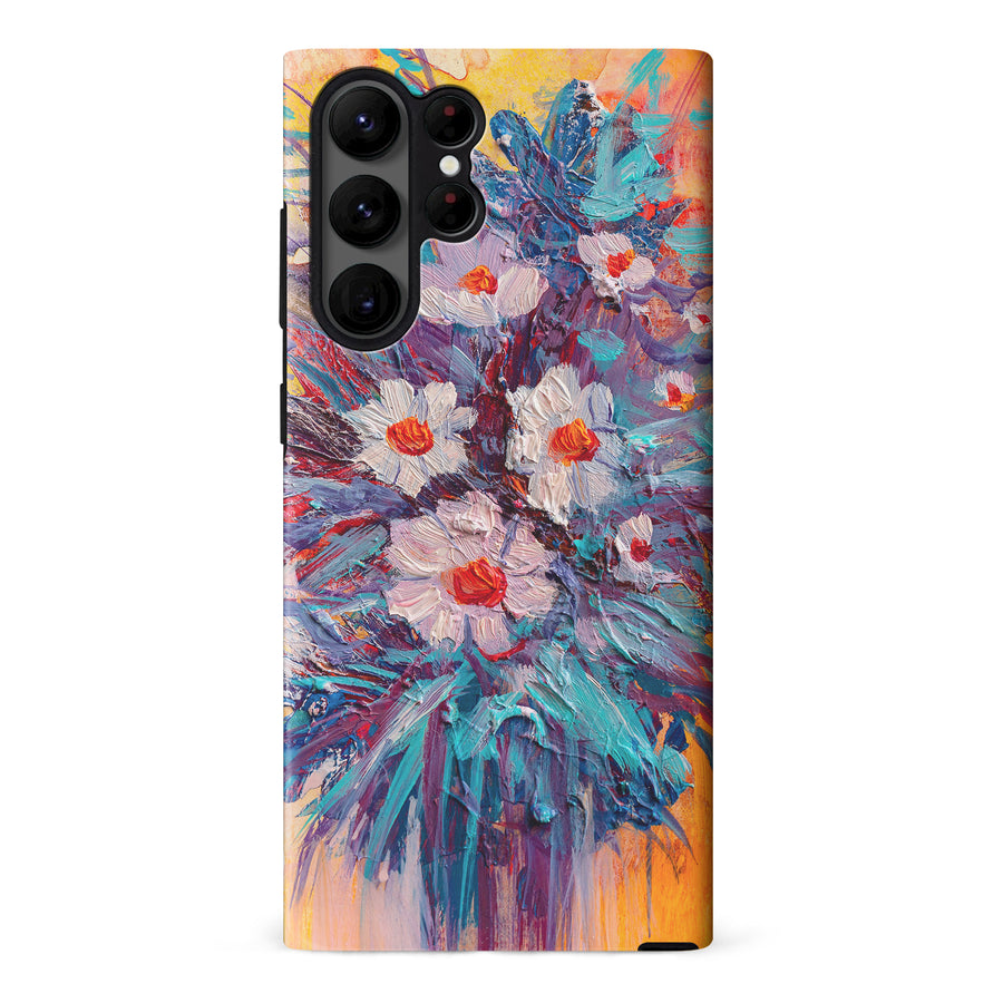 Samsung Galaxy S23 Ultra Botanicals Painted Flowers Phone Case