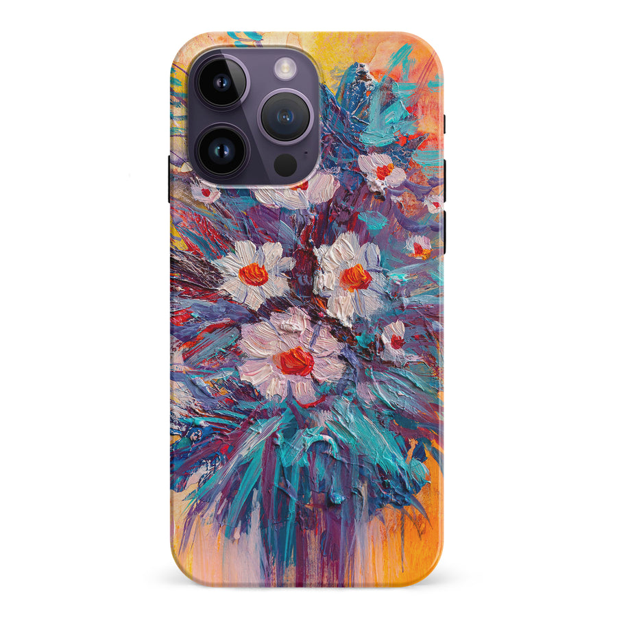 iPhone 15 Pro Botanicals Painted Flowers Phone Case