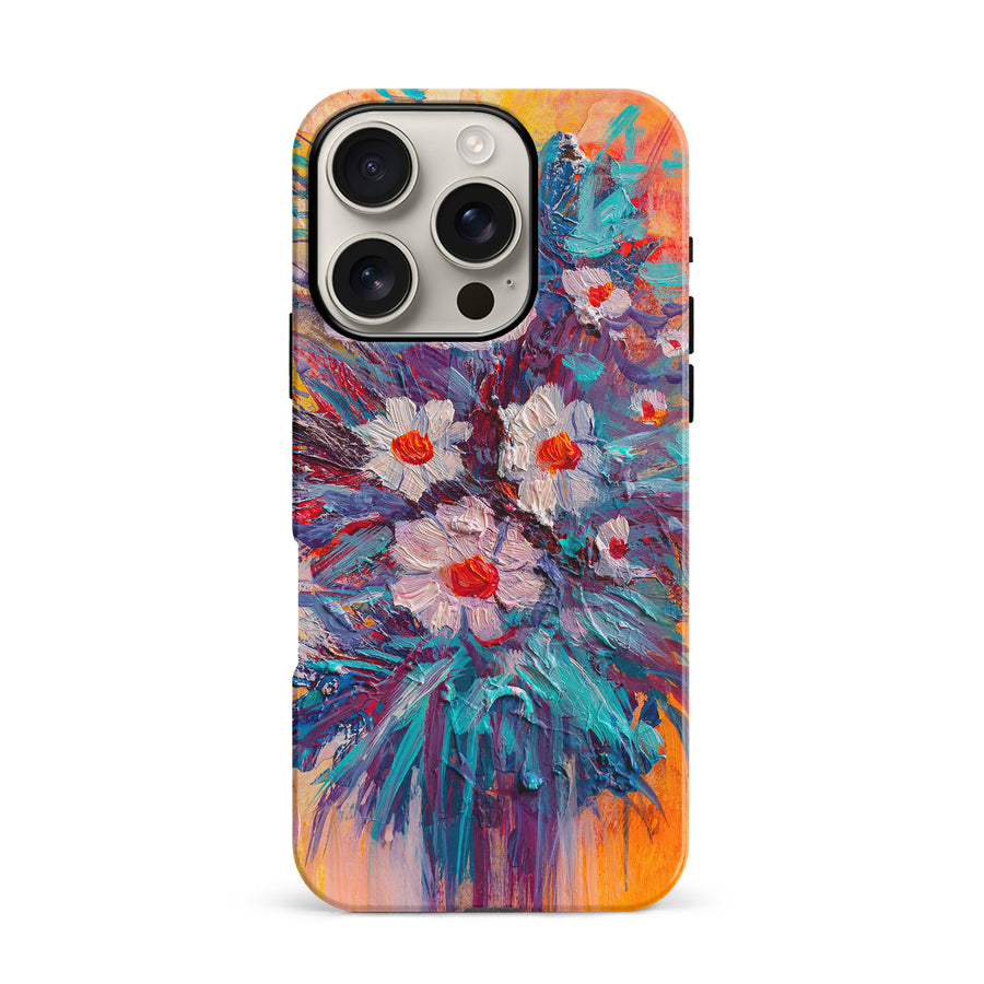 iPhone 16 Pro Botanicals Painted Flowers Phone Case