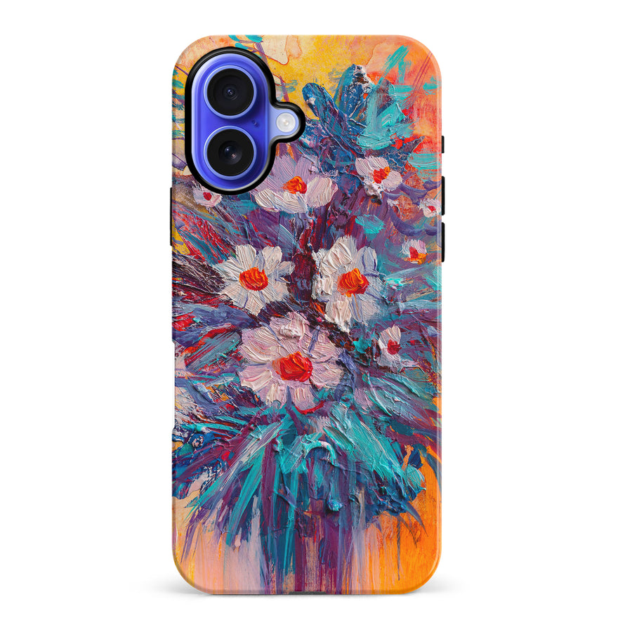 iPhone 16 Plus Botanicals Painted Flowers Phone Case