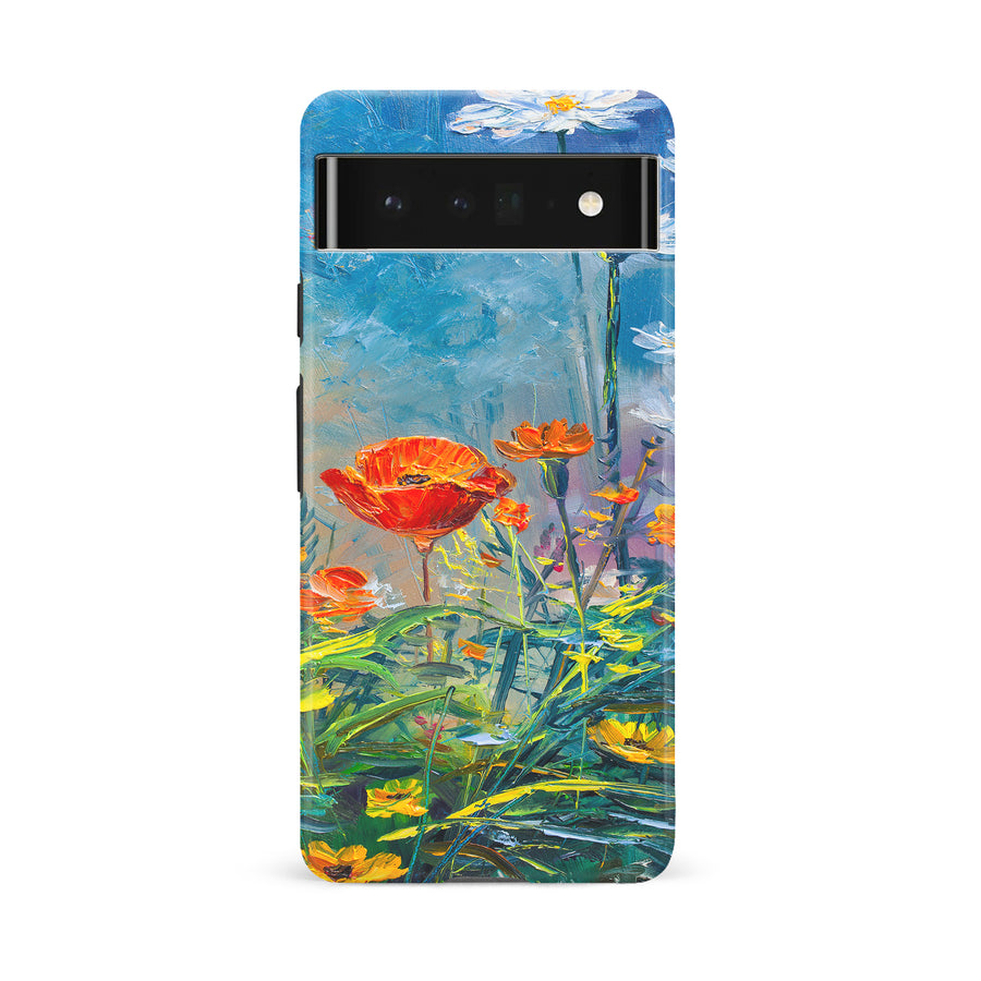Google Pixel 6A Painted Tulip Trail Phone Case