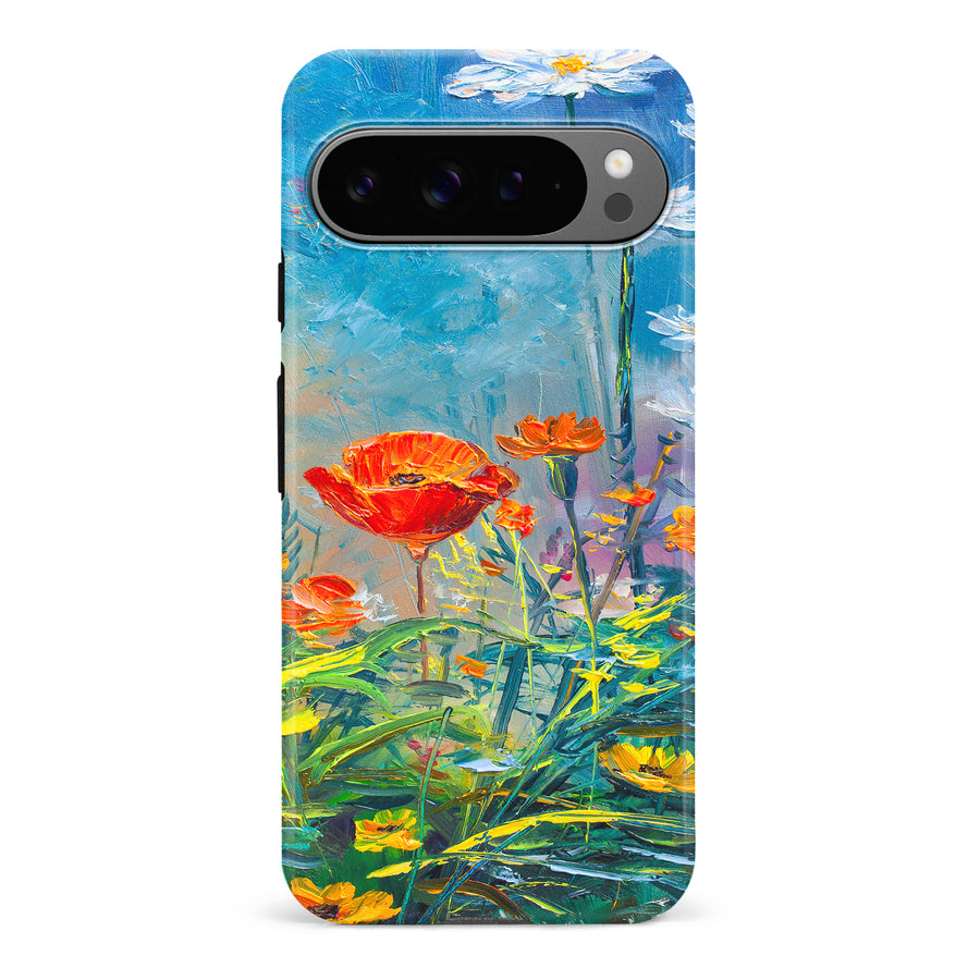 Google Pixel 9 Pro Painted Tulip Trail Phone Case