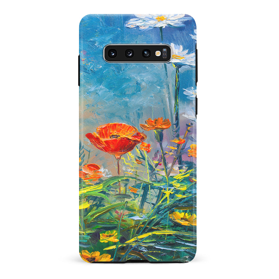 Samsung Galaxy S10 Painted Tulip Trail Phone Case