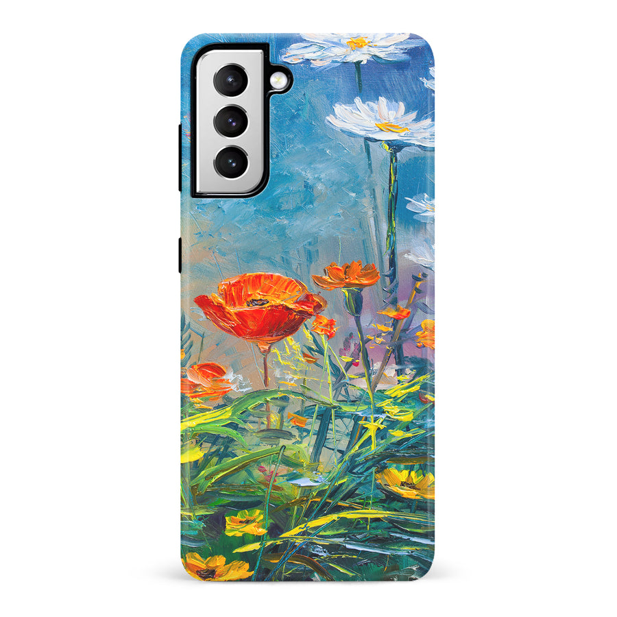 Samsung Galaxy S21 Painted Tulip Trail Phone Case