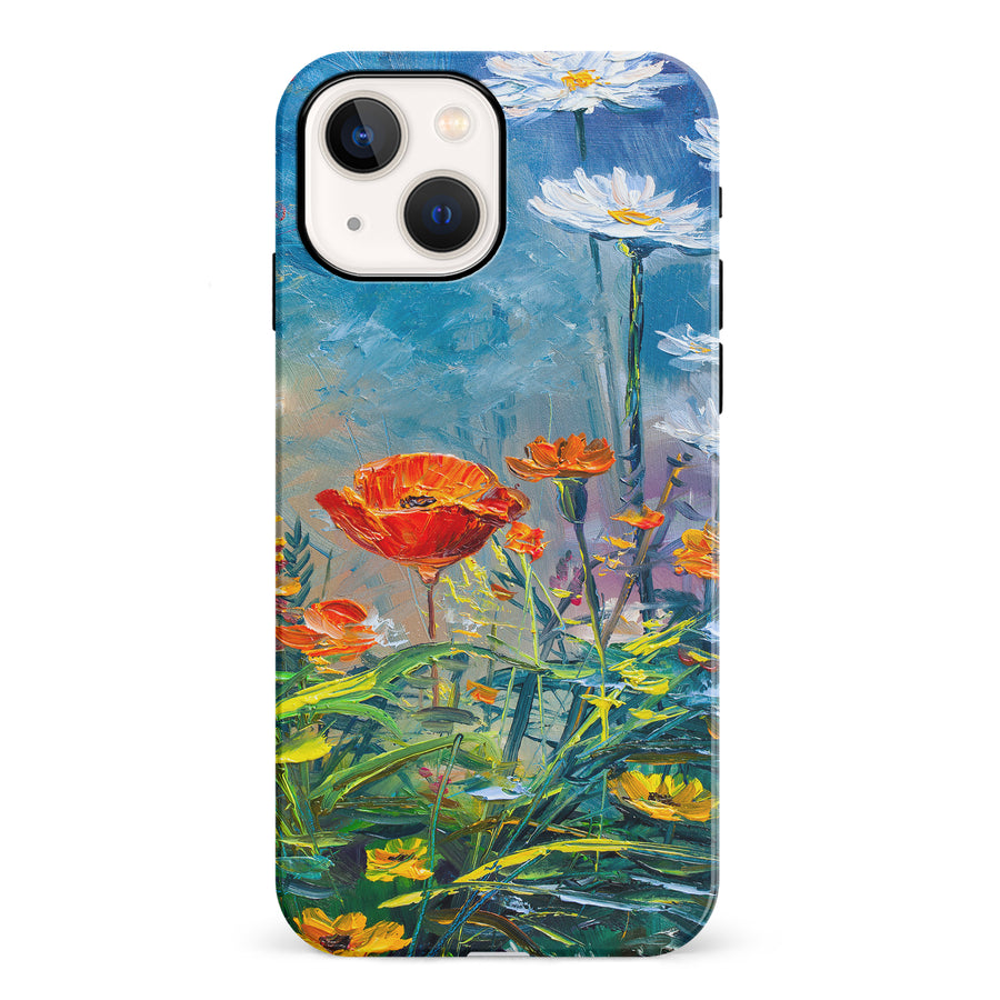 iPhone 13 Mini Painted Tulip Trail Phone Case