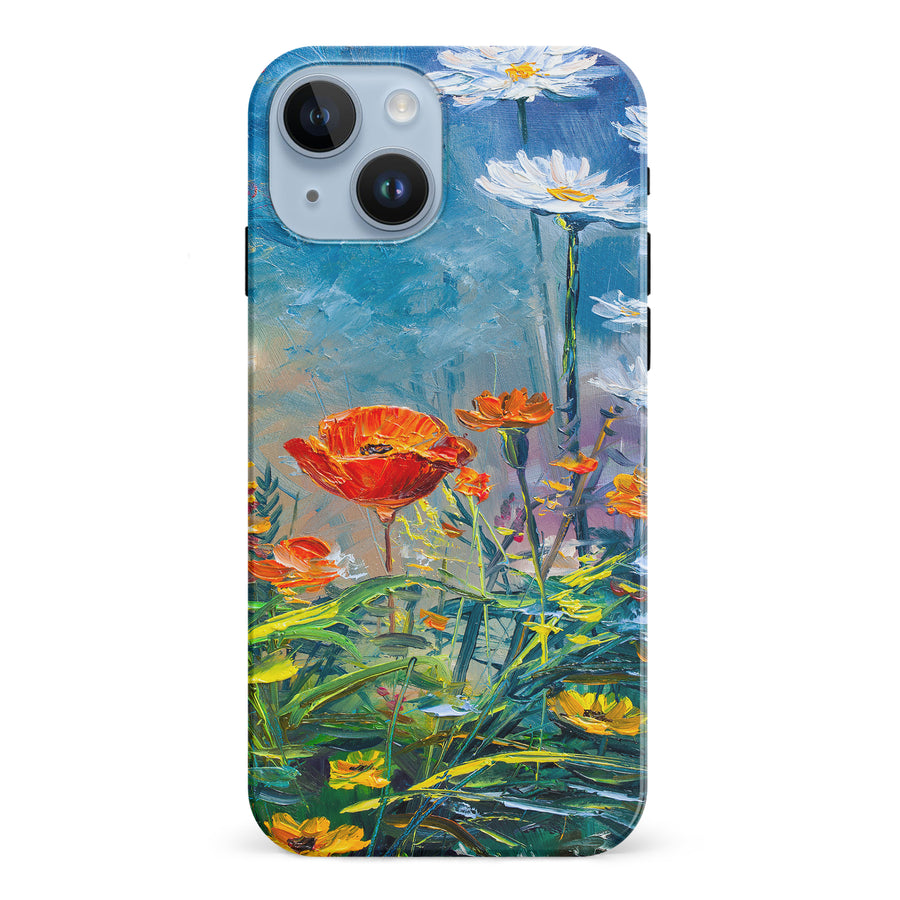 iPhone 15 Painted Tulip Trail Phone Case