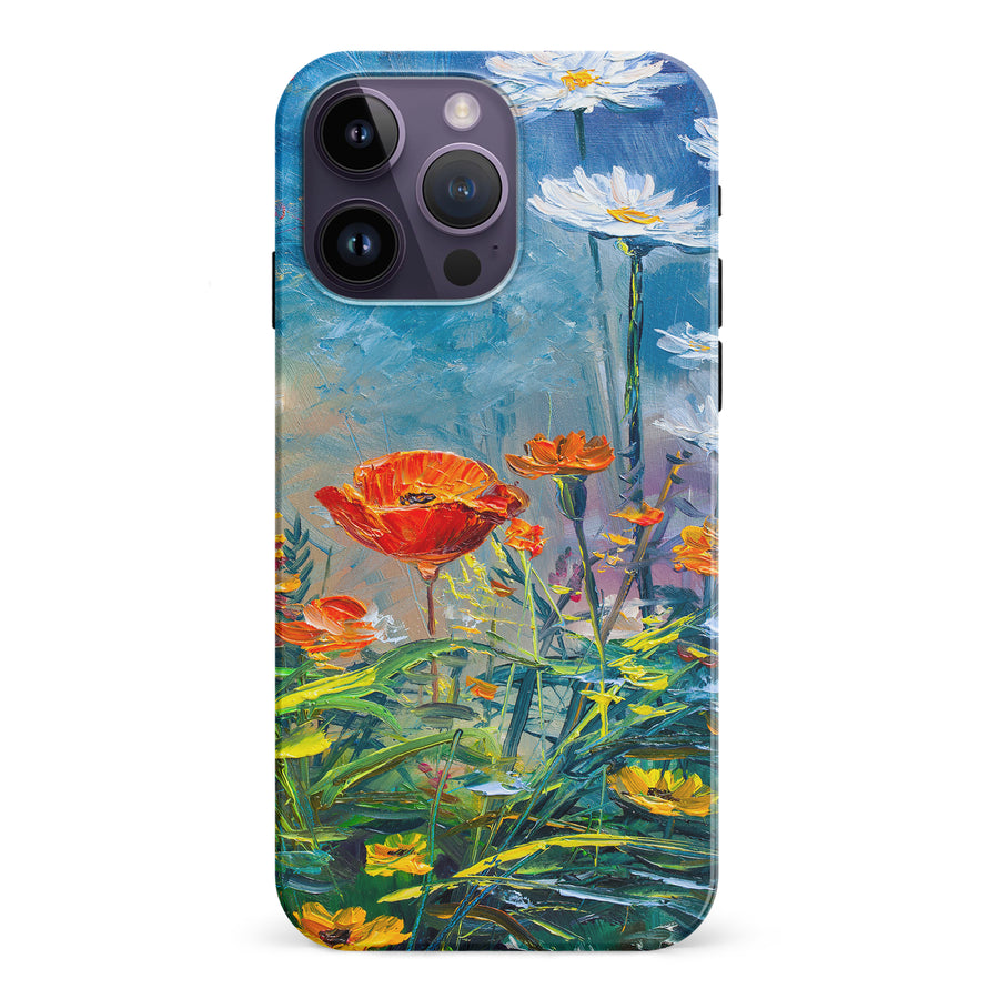 iPhone 15 Pro Painted Tulip Trail Phone Case