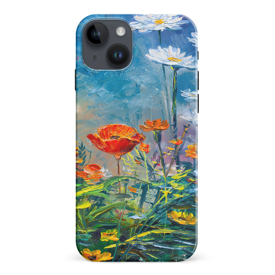 iPhone 15 Plus Painted Tulip Trail Phone Case