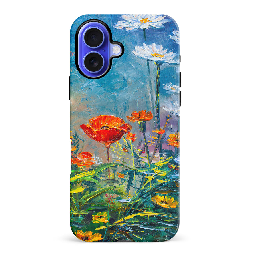 iPhone 16 Plus Painted Tulip Trail Phone Case