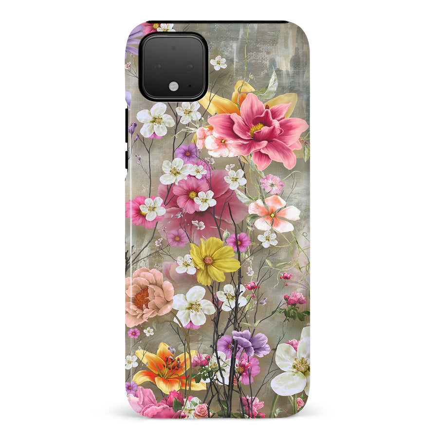 Google Pixel 4 XL Tropical Paradise Painted Flowers Phone Case
