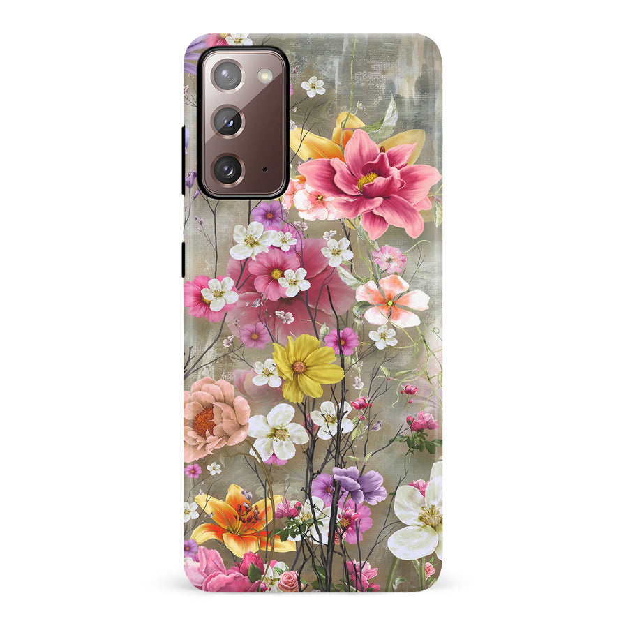 Samsung Galaxy Note 20 Tropical Paradise Painted Flowers Phone Case
