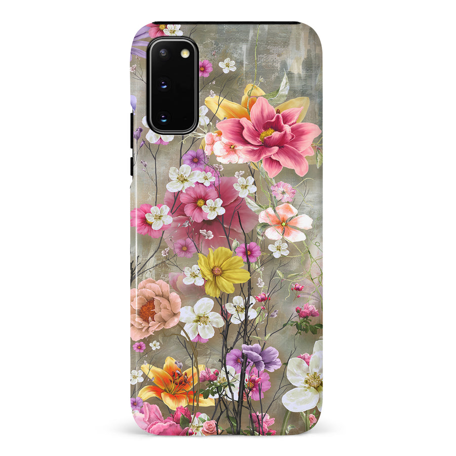 Samsung Galaxy S20 Tropical Paradise Painted Flowers Phone Case