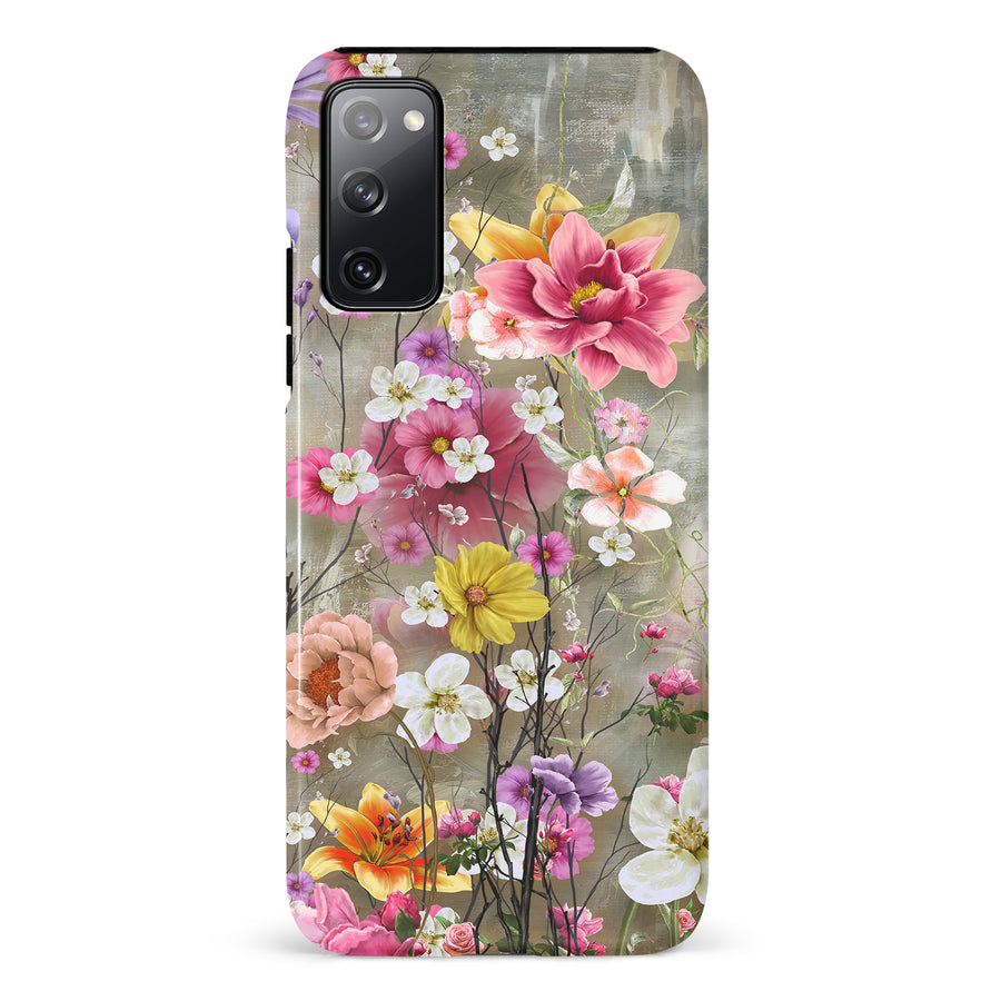 Samsung Galaxy S20 FE Tropical Paradise Painted Flowers Phone Case