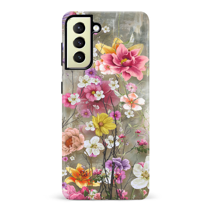 Samsung Galaxy S22 Plus Tropical Paradise Painted Flowers Phone Case