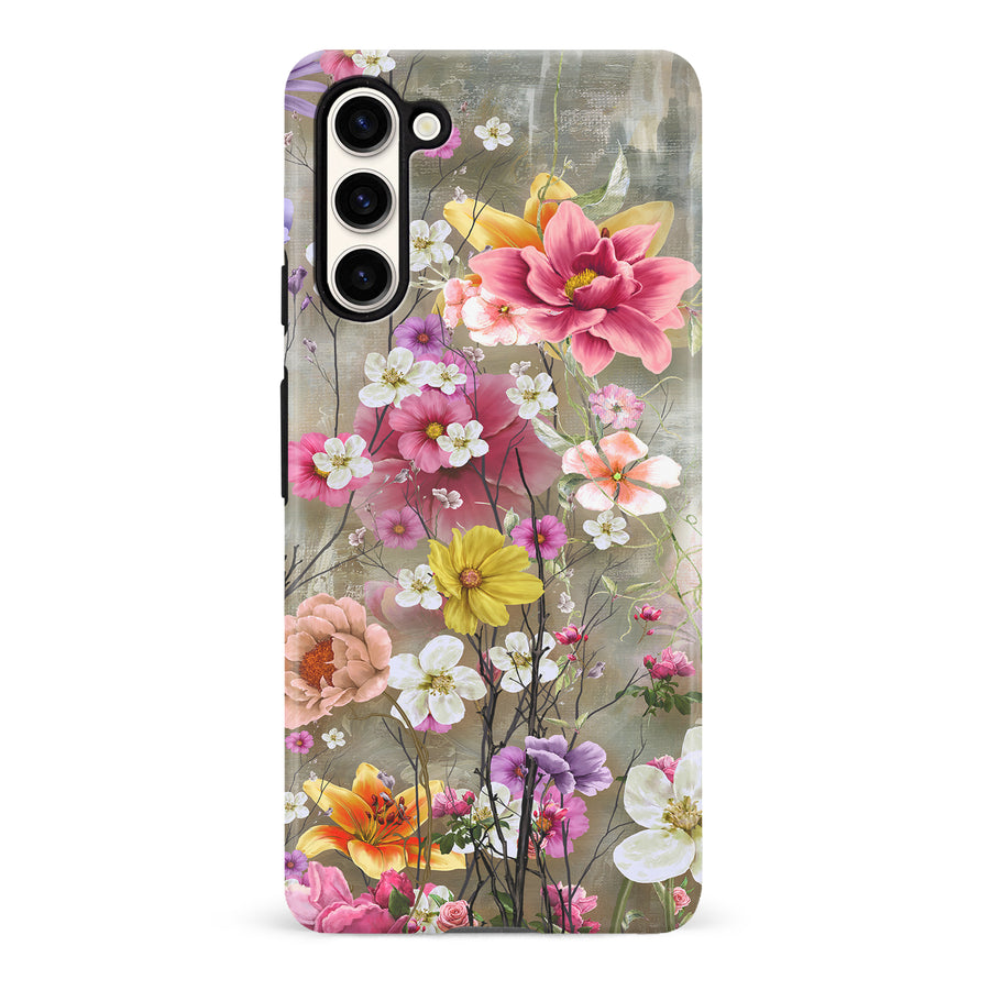 Samsung Galaxy S23 Tropical Paradise Painted Flowers Phone Case