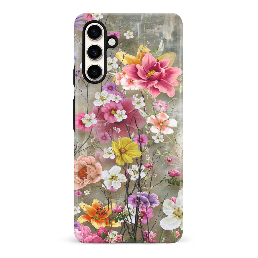Samsung Galaxy S23 FE Tropical Paradise Painted Flowers Phone Case