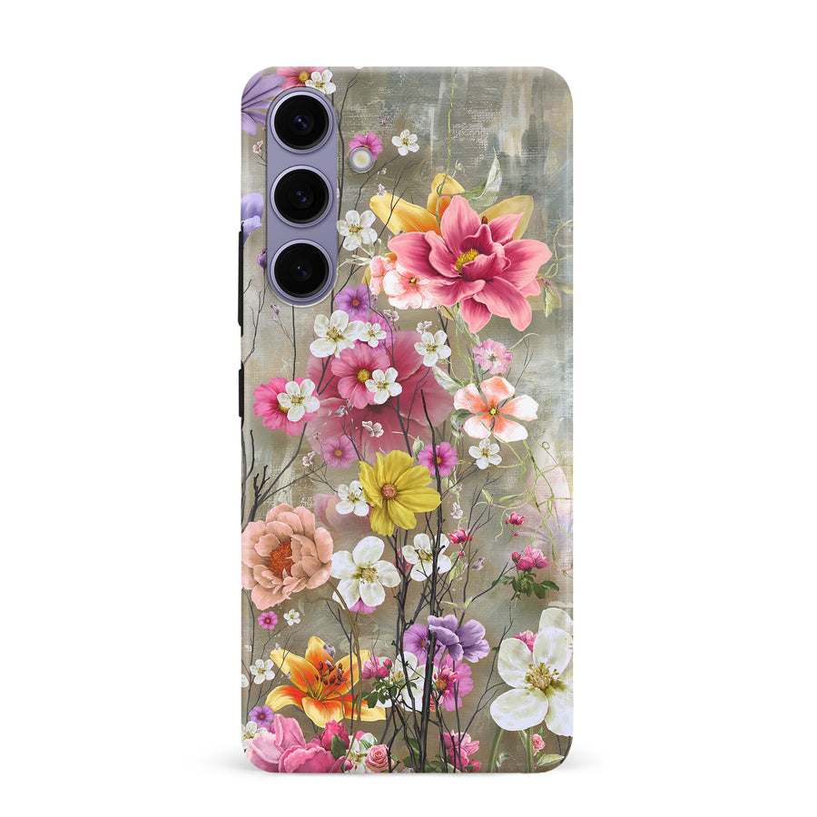 Samsung Galaxy S24 Plus Tropical Paradise Painted Flowers Phone Case