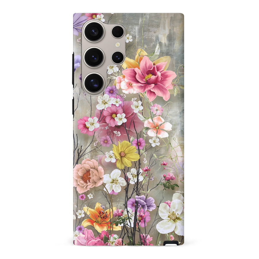 Samsung Galaxy S24 Ultra Tropical Paradise Painted Flowers Phone Case