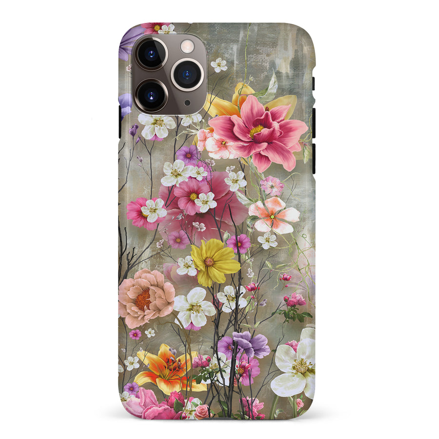 iPhone 11 Pro Max Tropical Paradise Painted Flowers Phone Case