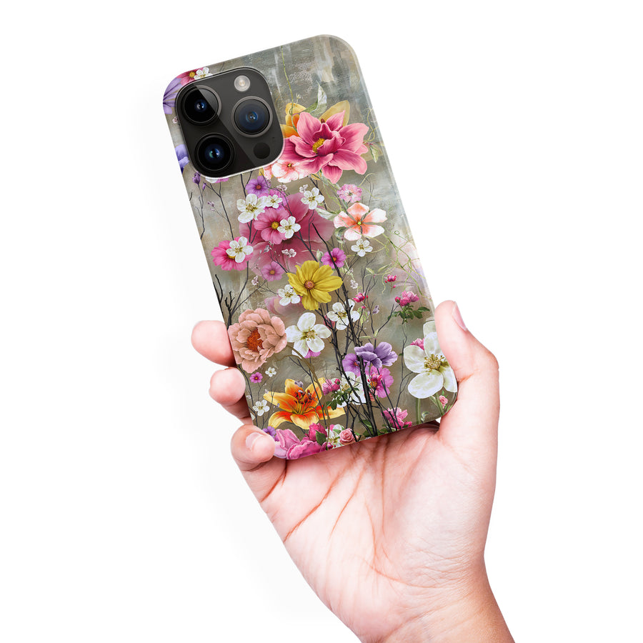 iPhone 15 Pro Max Tropical Paradise Painted Flowers Phone Case