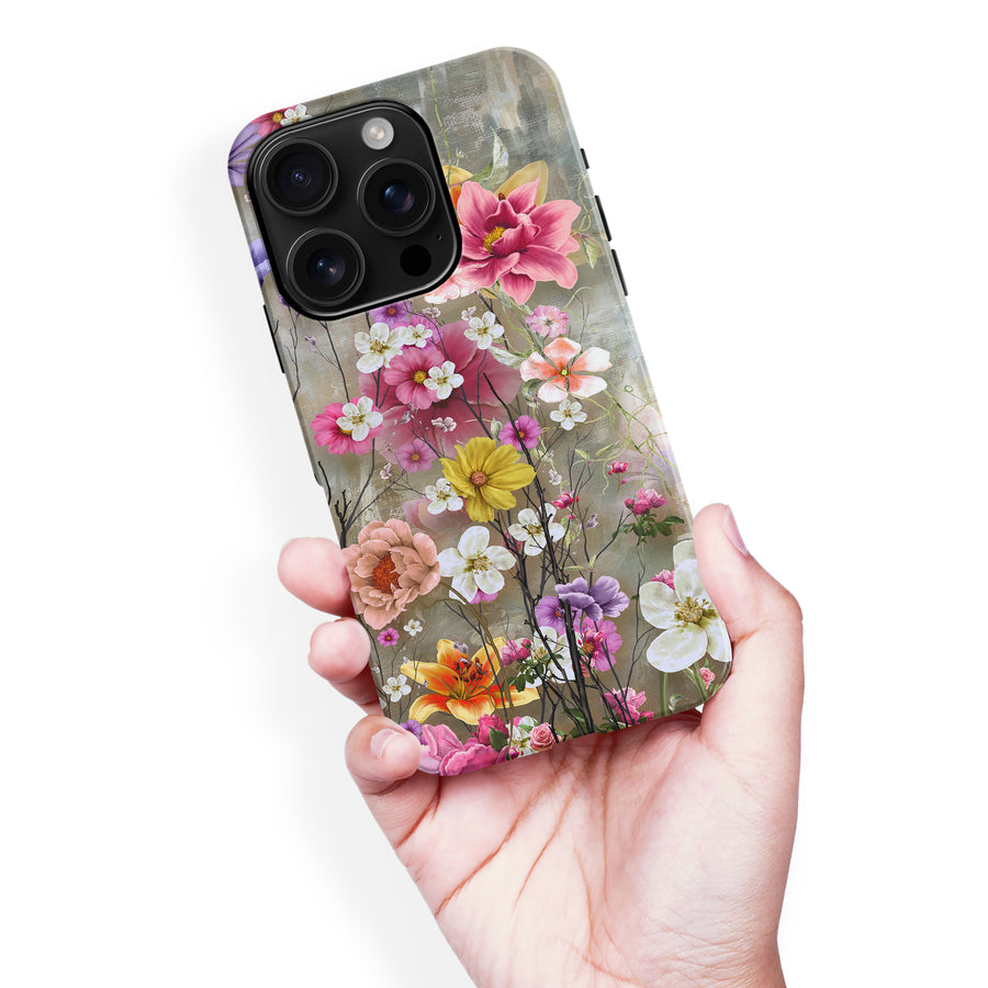 iPhone 16 Pro Max Tropical Paradise Painted Flowers Phone Case