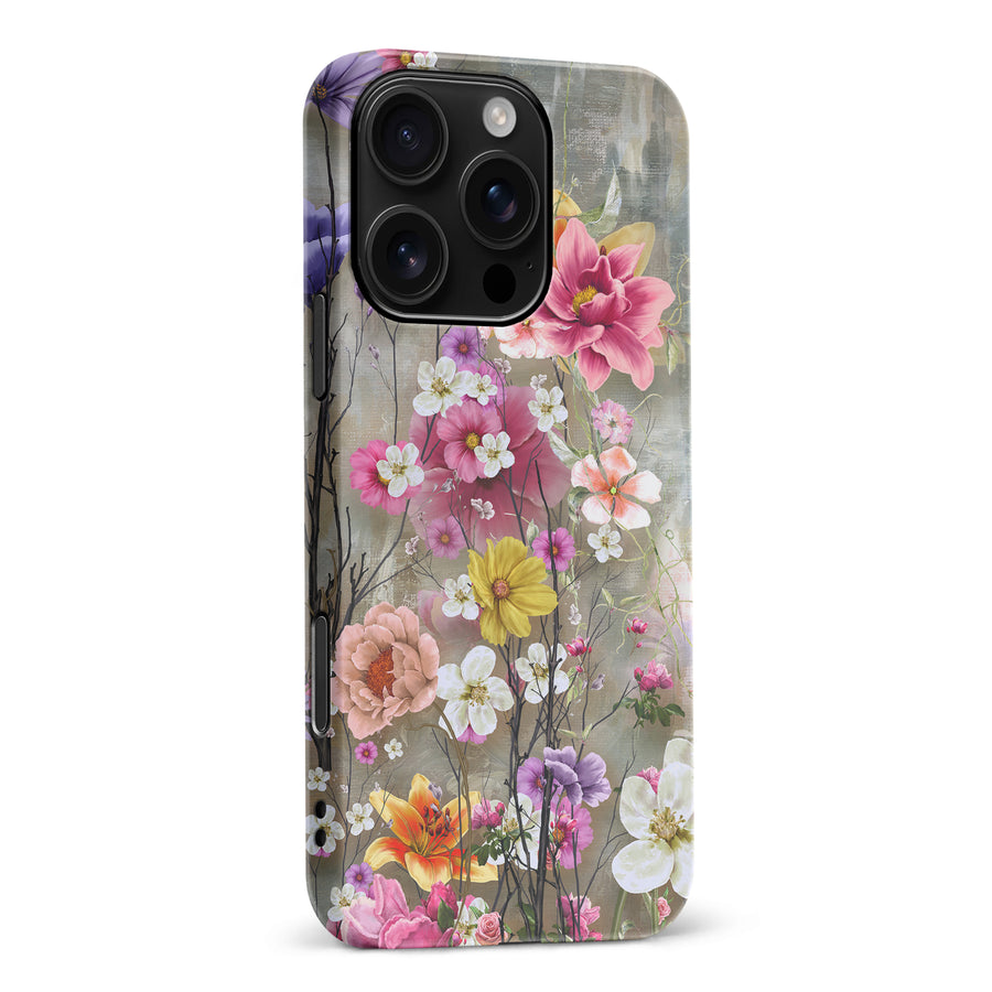 iPhone 16 Pro Max Tropical Paradise Painted Flowers Phone Case