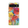 Google Pixel 6A Fusion of Flora Painted Flowers Phone Case