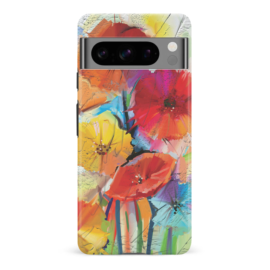 Google Pixel 8 Pro Fusion of Flora Painted Flowers Phone Case