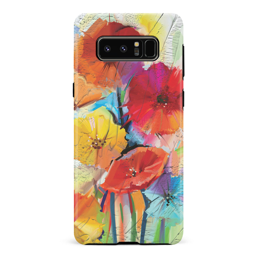 Samsung Galaxy Note 8 Fusion of Flora Painted Flowers Phone Case