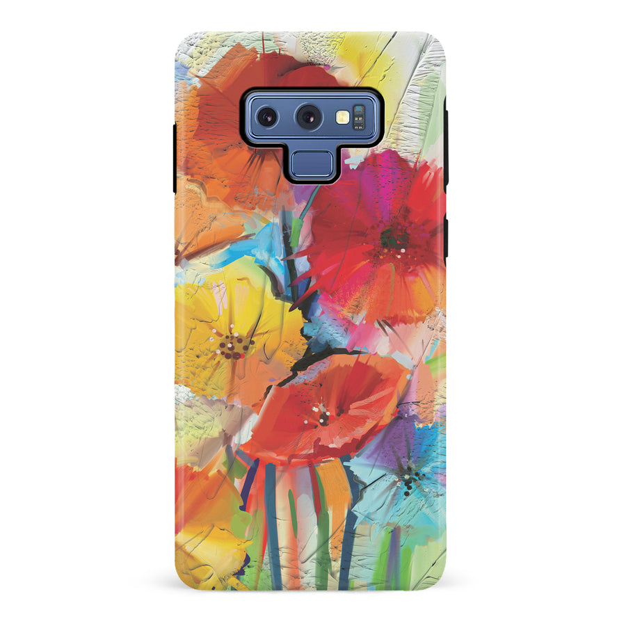 Samsung Galaxy Note 9 Fusion of Flora Painted Flowers Phone Case