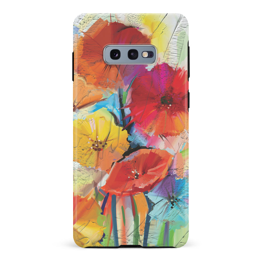 Samsung Galaxy S10e Fusion of Flora Painted Flowers Phone Case