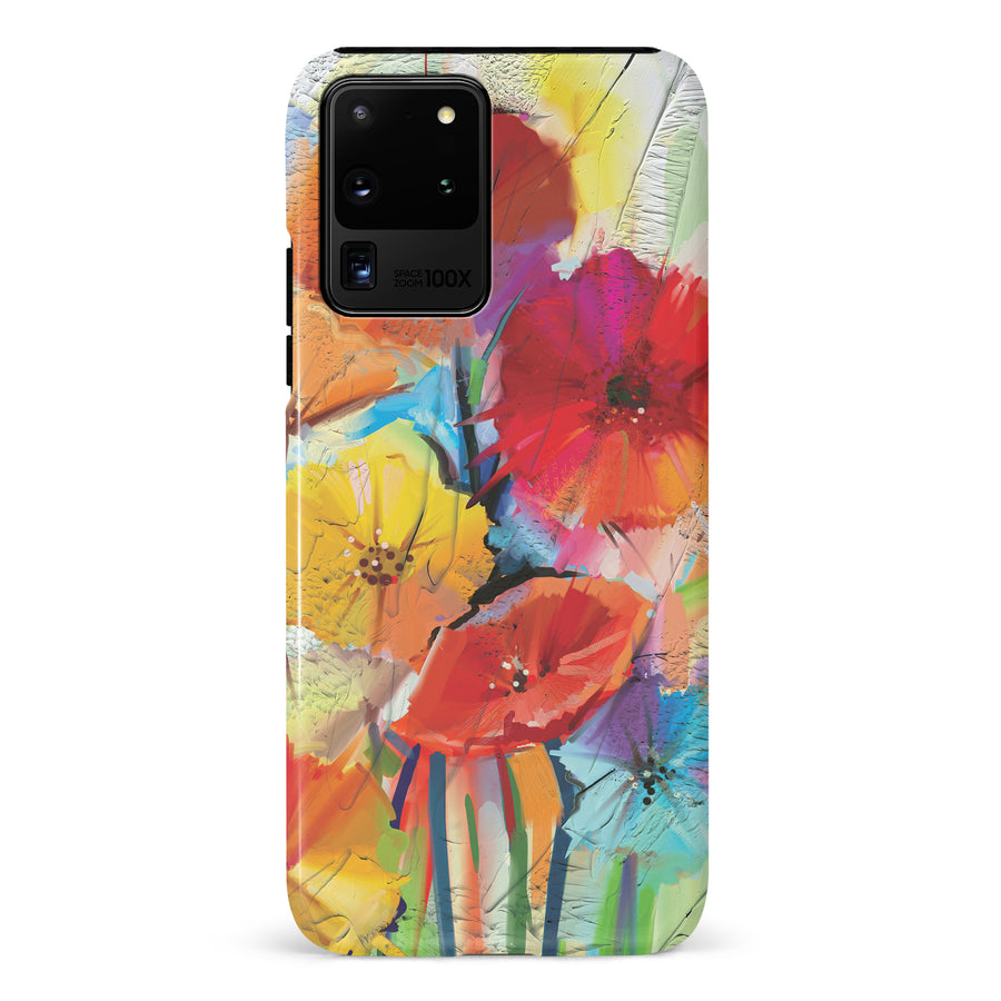 Samsung Galaxy S20 Ultra Fusion of Flora Painted Flowers Phone Case