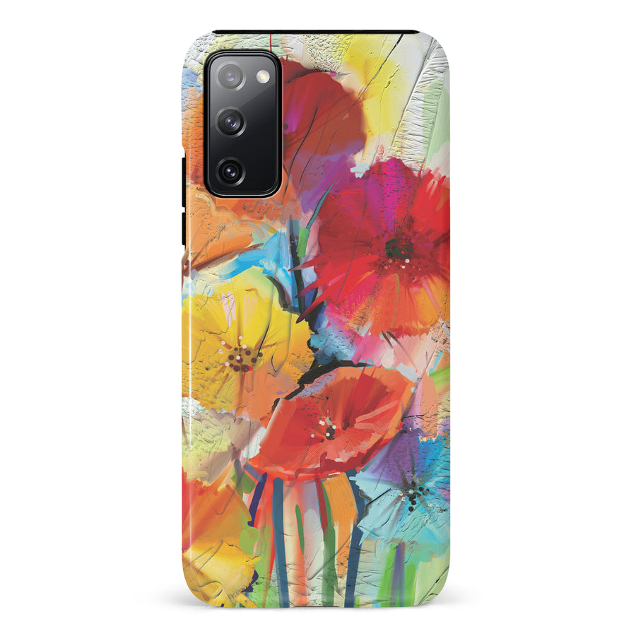 Samsung Galaxy S20 FE Fusion of Flora Painted Flowers Phone Case