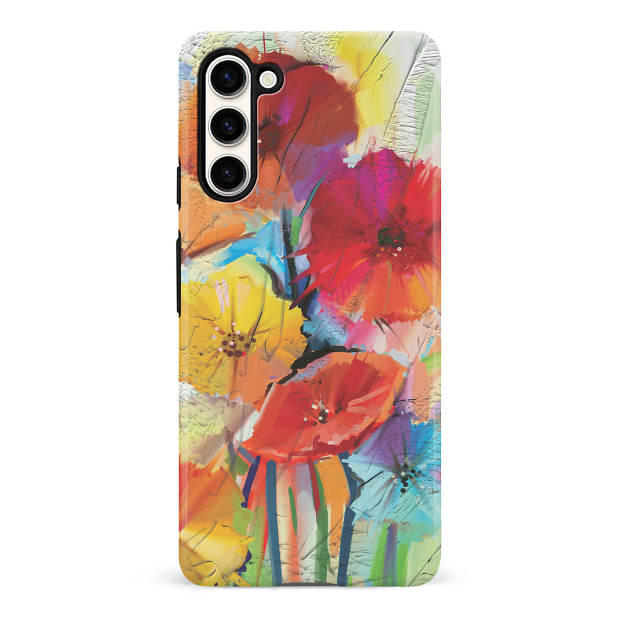 Samsung Galaxy S23 Fusion of Flora Painted Flowers Phone Case