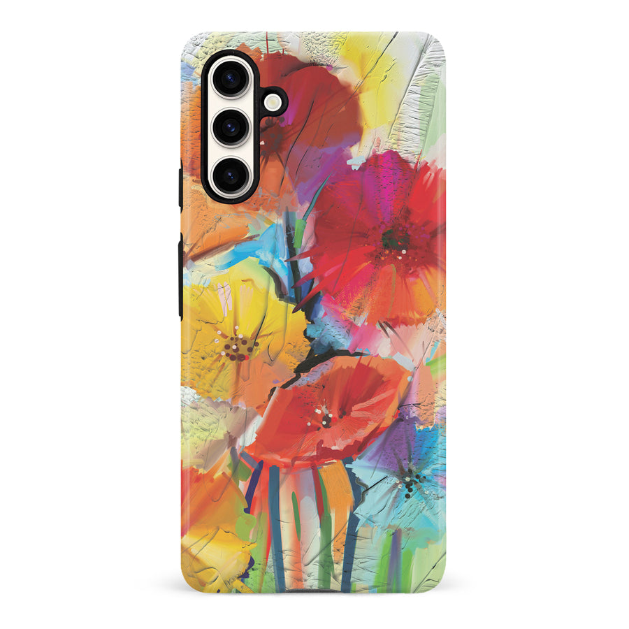 Samsung Galaxy S23 FE Fusion of Flora Painted Flowers Phone Case