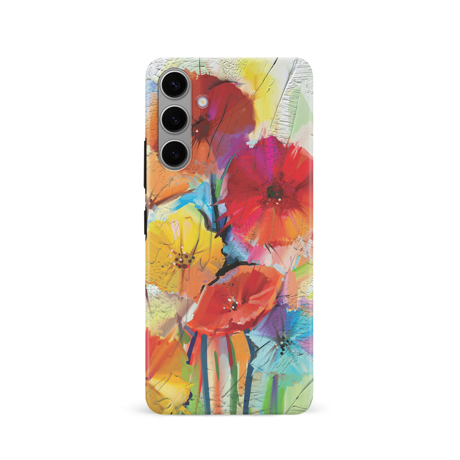 Samsung Galaxy S24 Fusion of Flora Painted Flowers Phone Case