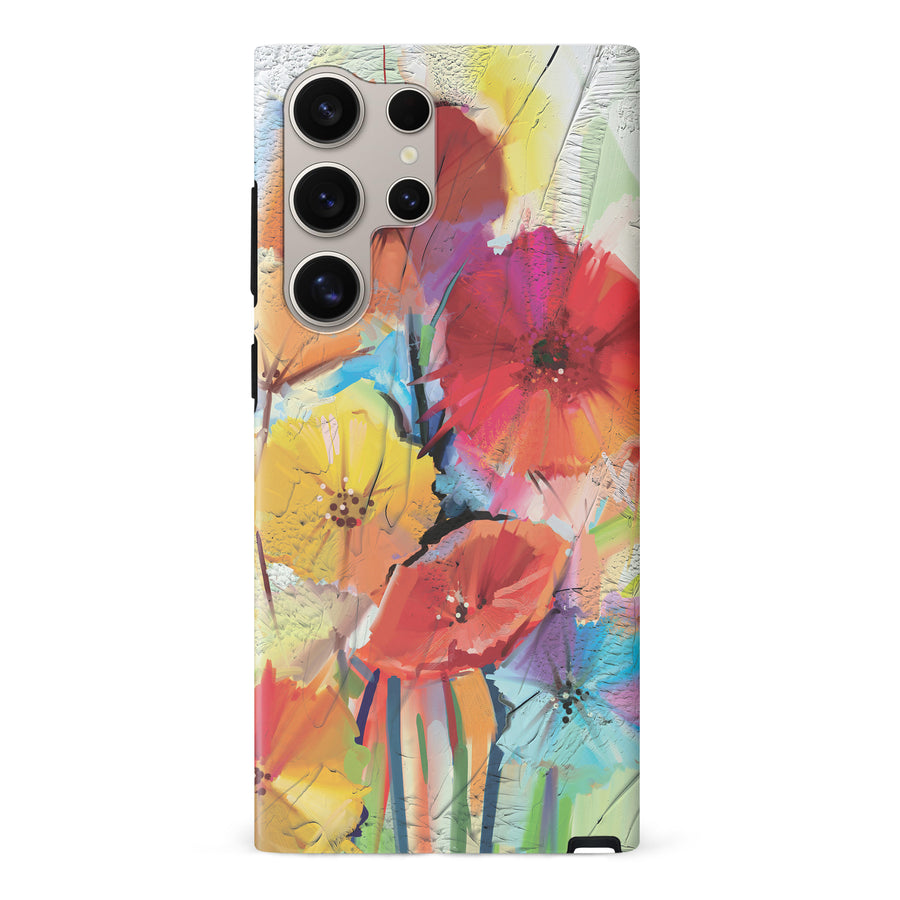 Samsung Galaxy S24 Ultra Fusion of Flora Painted Flowers Phone Case