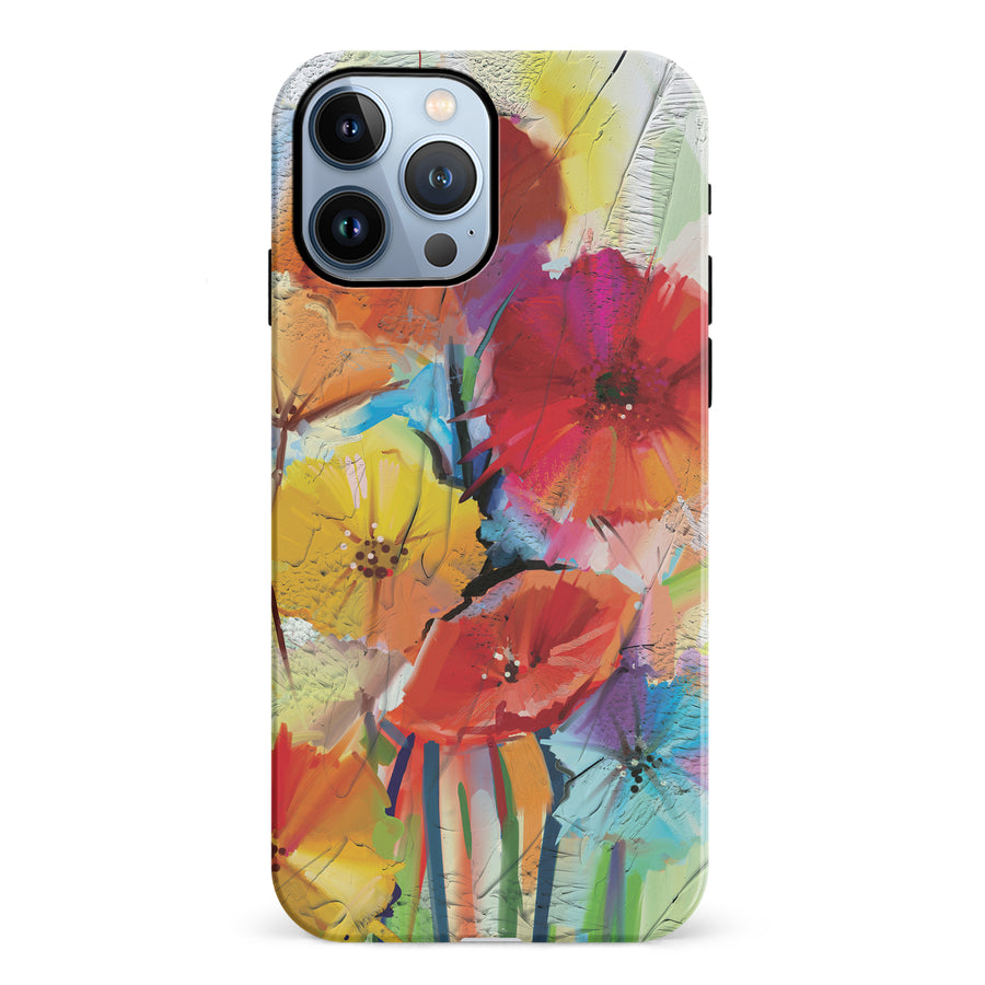 iPhone 12 Pro Fusion of Flora Painted Flowers Phone Case