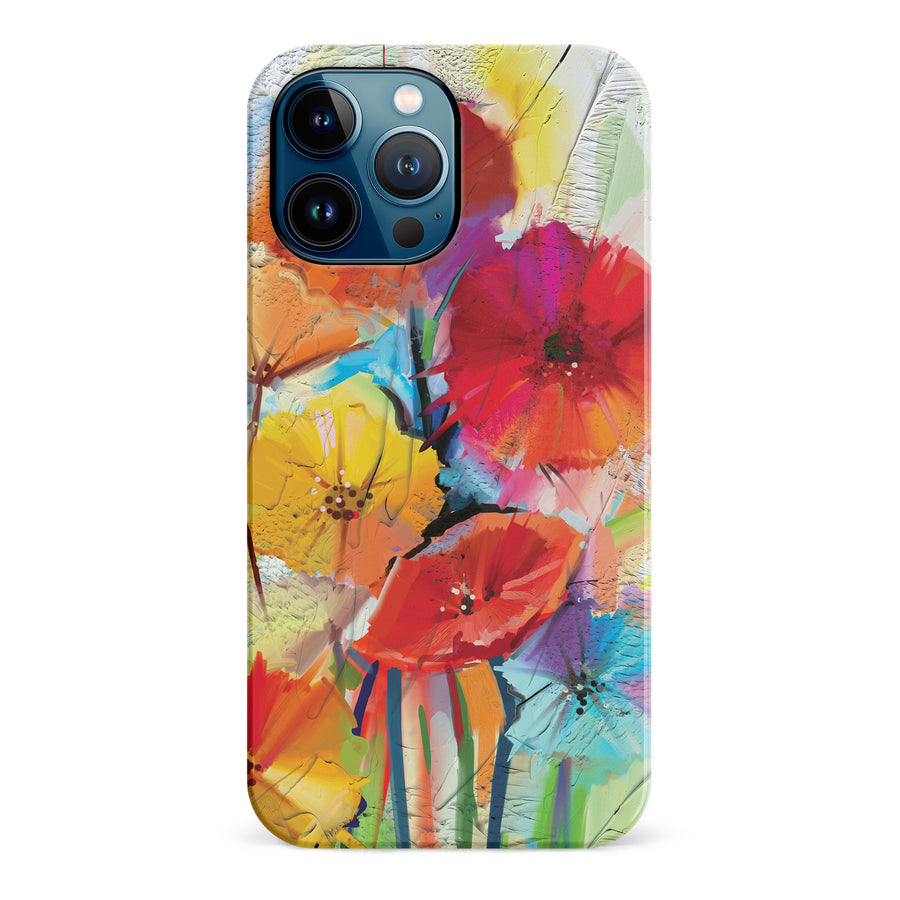 iPhone 12 Pro Max Fusion of Flora Painted Flowers Phone Case