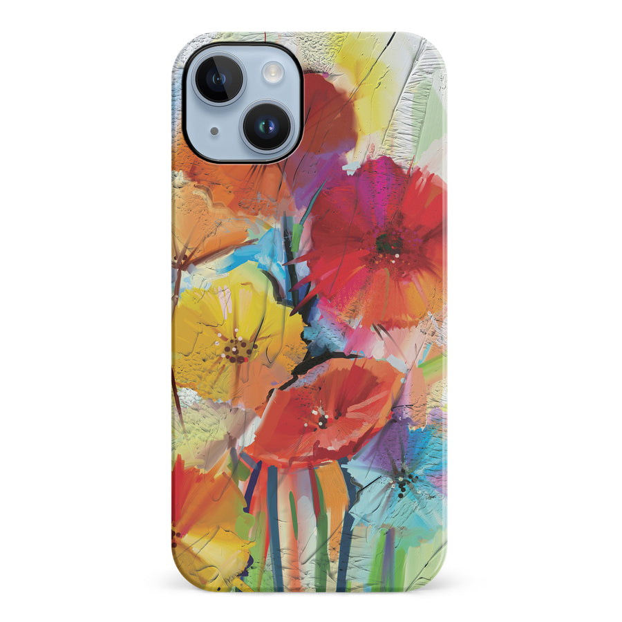 iPhone 14 Plus Fusion of Flora Painted Flowers Phone Case